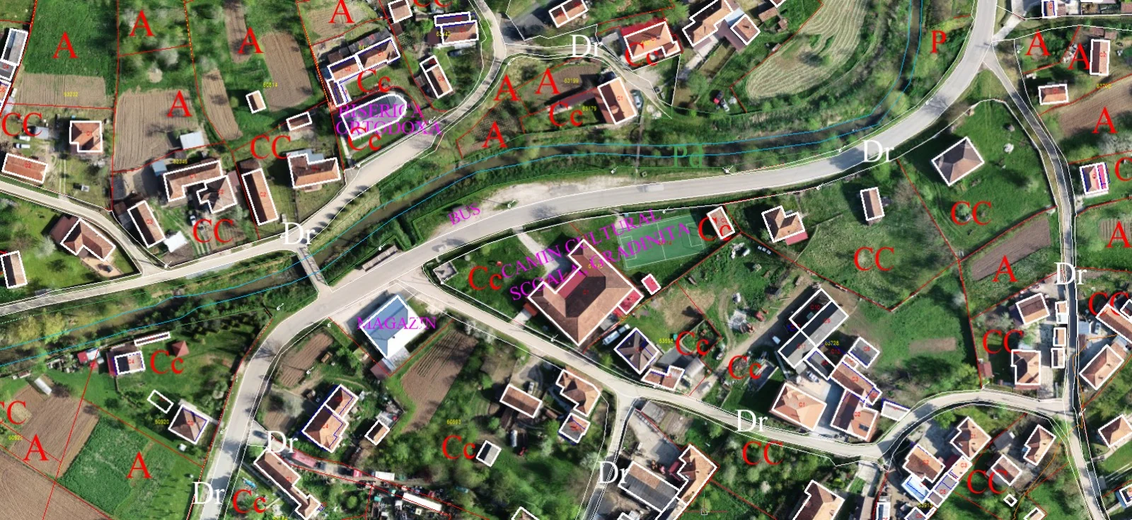 Ortofotoplan - hartă aeriană corectată geometric pentru construcții și cadastru